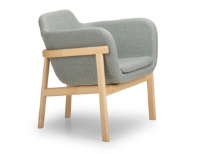 SLIGHT - Easy chair with armrests _ True Design